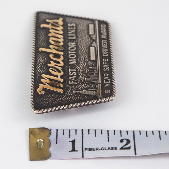 VTG Merchants Fast Motor Lines 5 Yr Safe Driver Award Belt Buckle - Picture 4 of 9